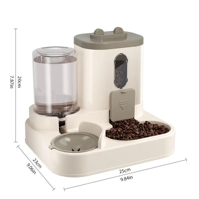 2-in-1 Dog and Cat Feeder with Water Dispenser