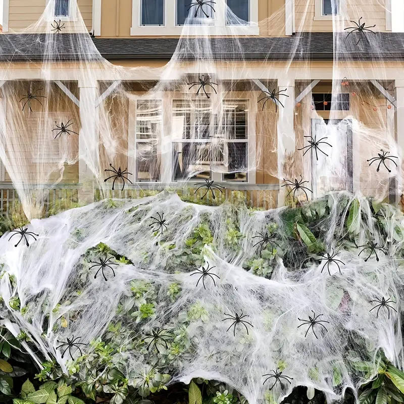 200 Sqft Spider Webs Halloween Door Decorations