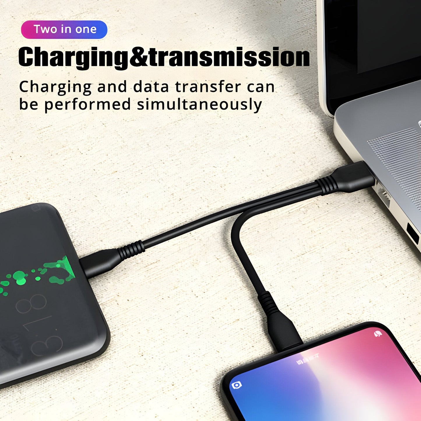 2-in-1 Multi USB Charging Cable