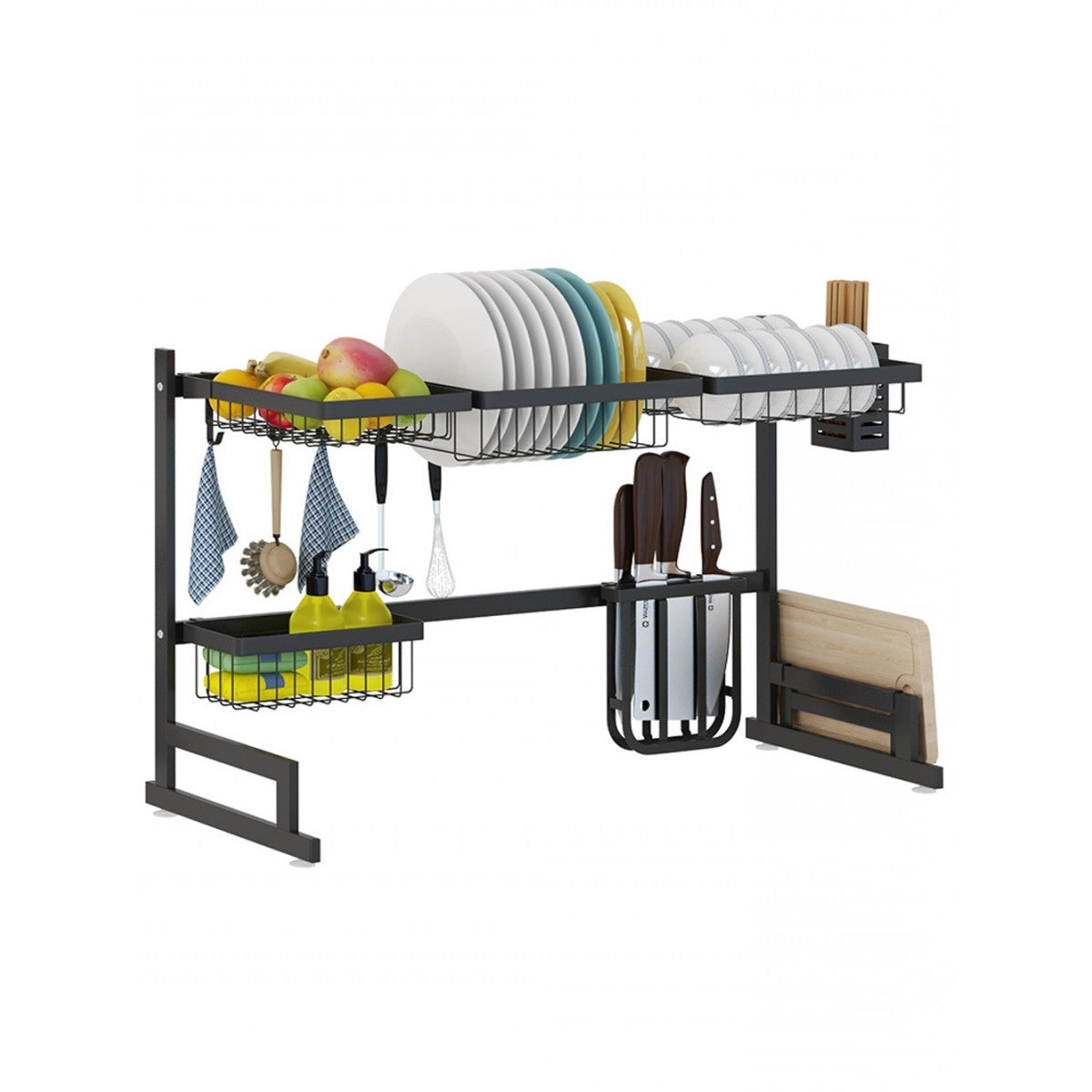 34.6in Stainless Steel Dish Drying Rack Over Sink
