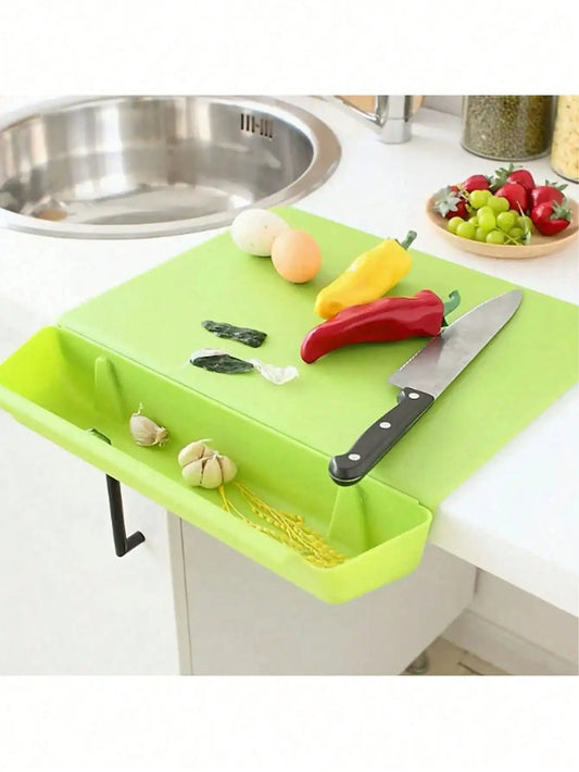 2-in-1 Cutting Board with Container Tray