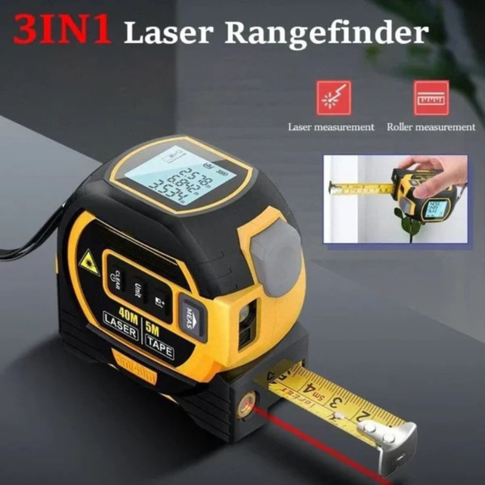 3-In-1 Infrared Laser Tape Measure
