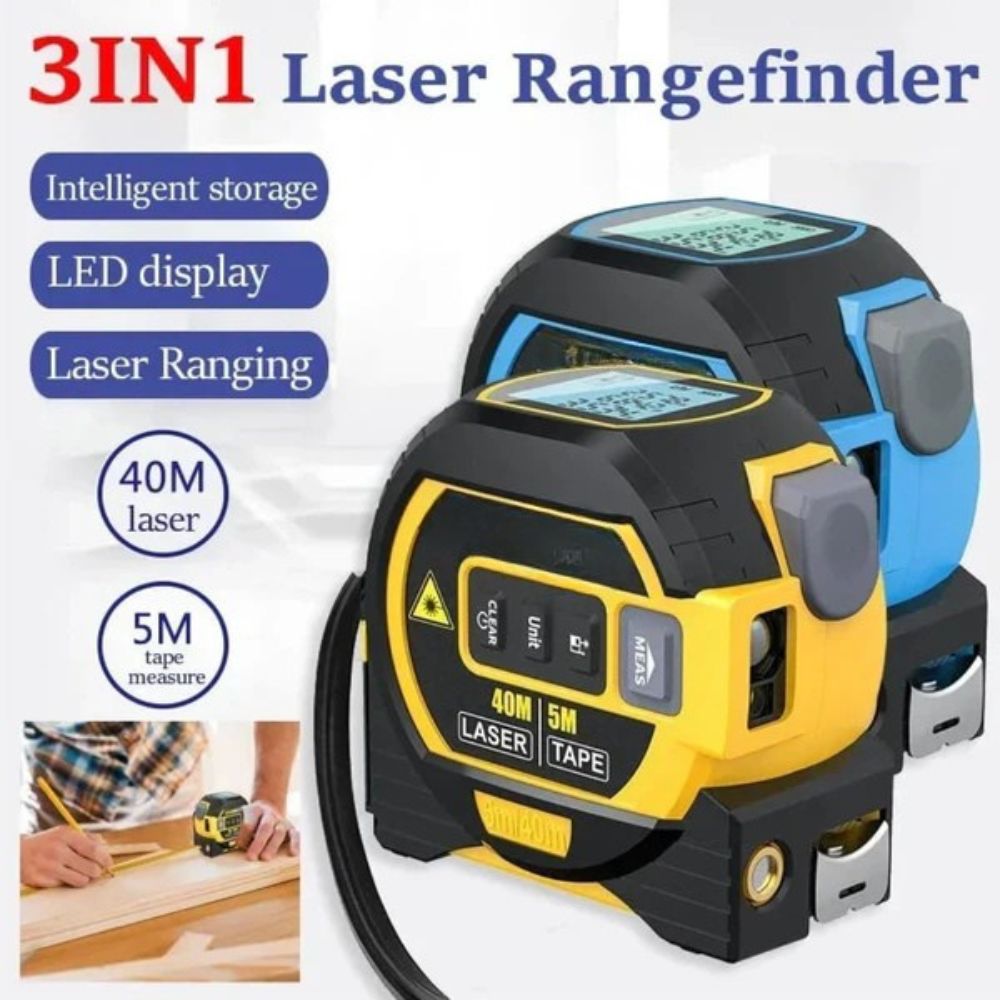 3-In-1 Infrared Laser Tape Measure