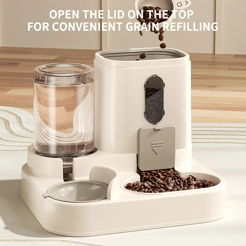 2-in-1 Dog and Cat Feeder with Water Dispenser