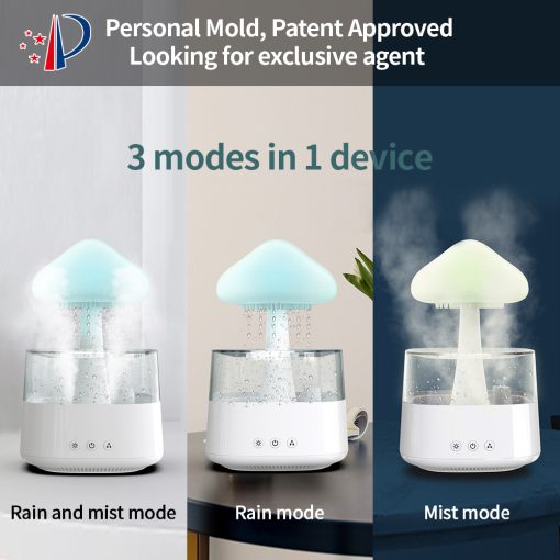 2-in-1 Desk Light Humidifier Rain Cloud Diffuser
