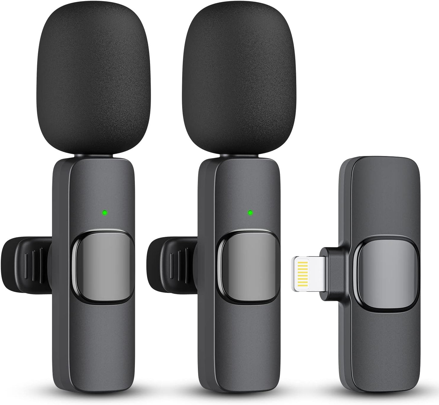 2 Pack Wireless Microphone for iPhone iPad