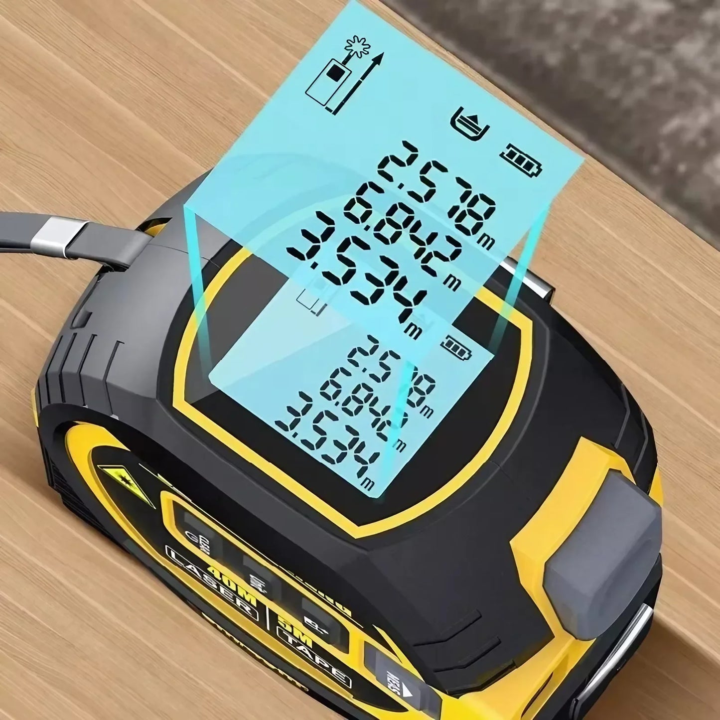 3-In-1 Laser Tape Measure 40/60M Infrared
