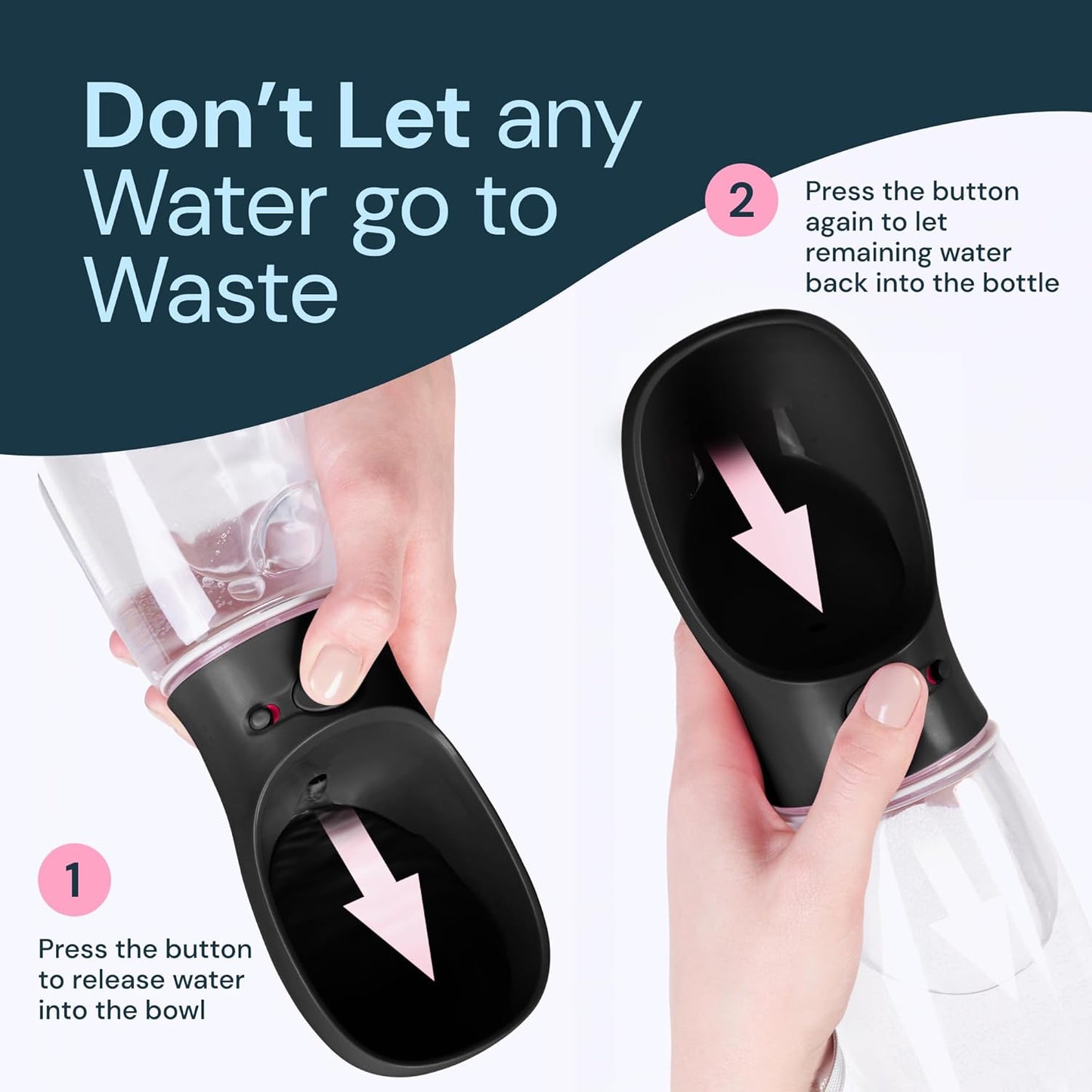 19oz Portable Dog Water Bottle