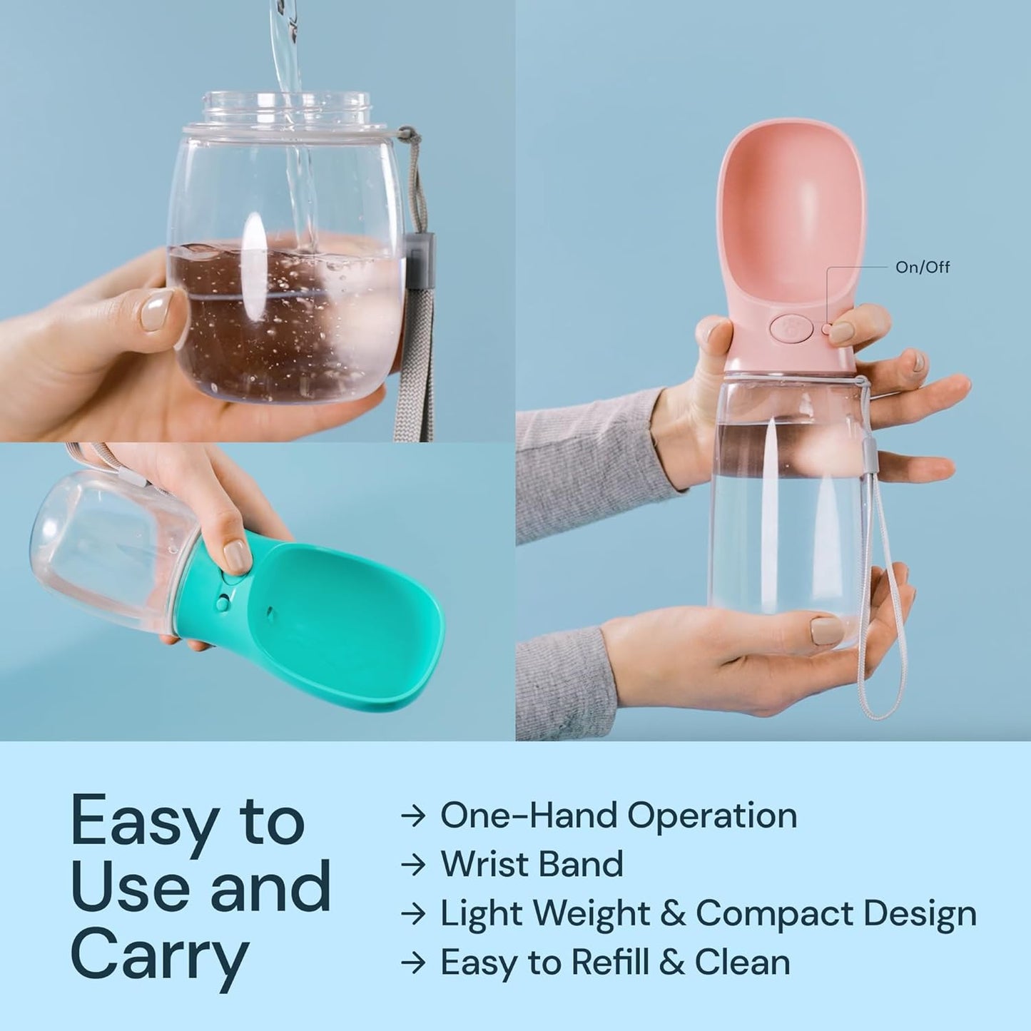 19oz Portable Dog Water Bottle