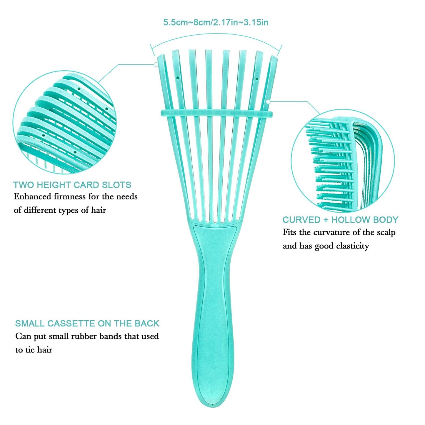 2 Pieces Detangling Brush for Afro America African Hair