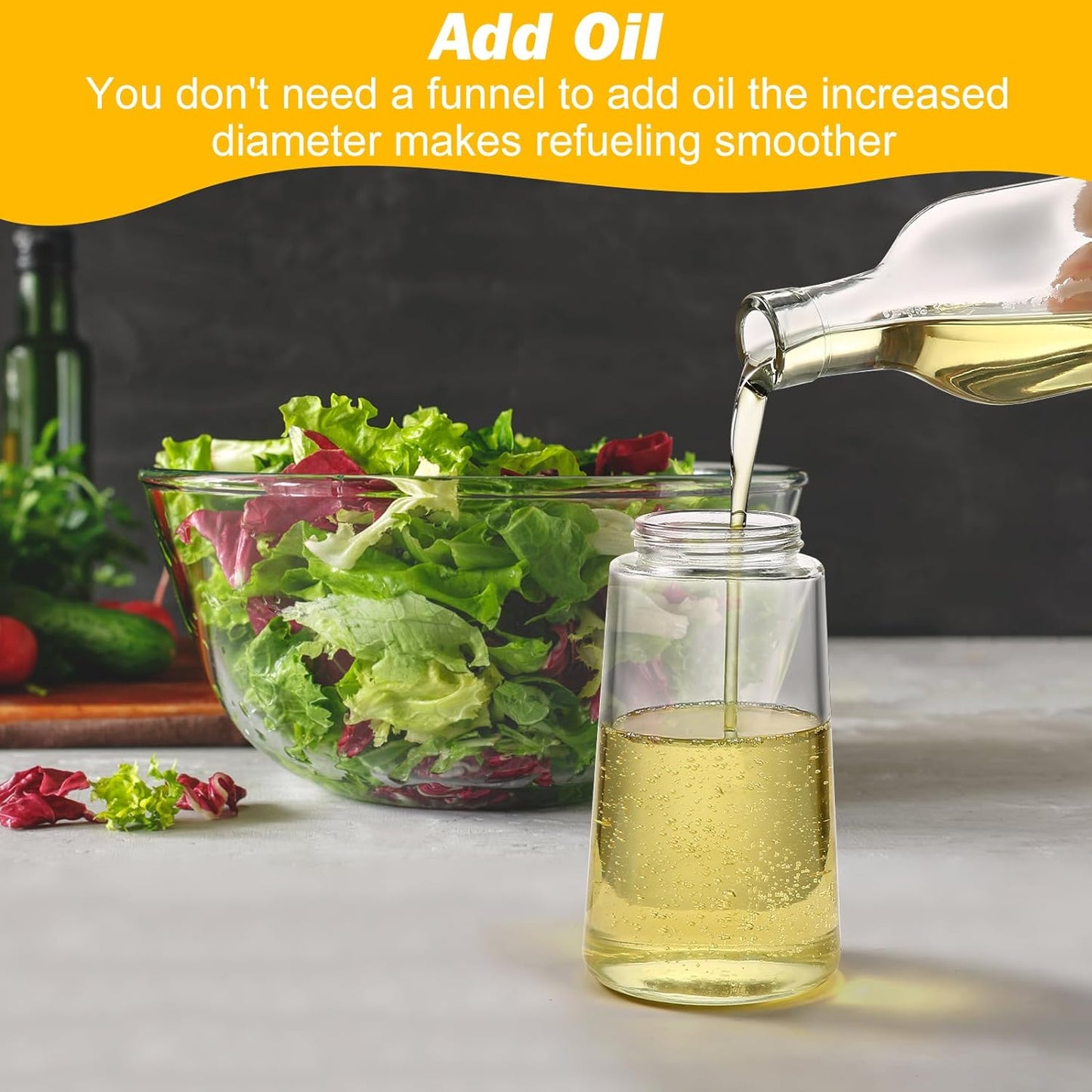 2 Pack Oil Dispenser and Sprayer Bottle