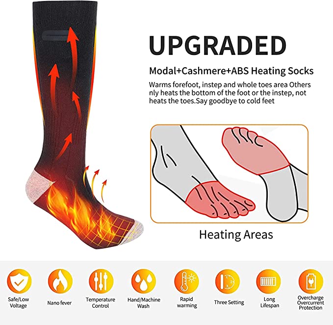 3 Pairs Unisex Heated Socks