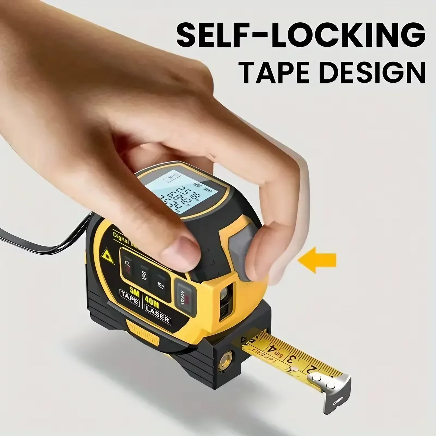 3-In-1 Laser Tape Measure 40/60M Infrared