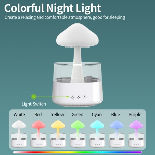 2-in-1 Desk Light Humidifier Rain Cloud Diffuser