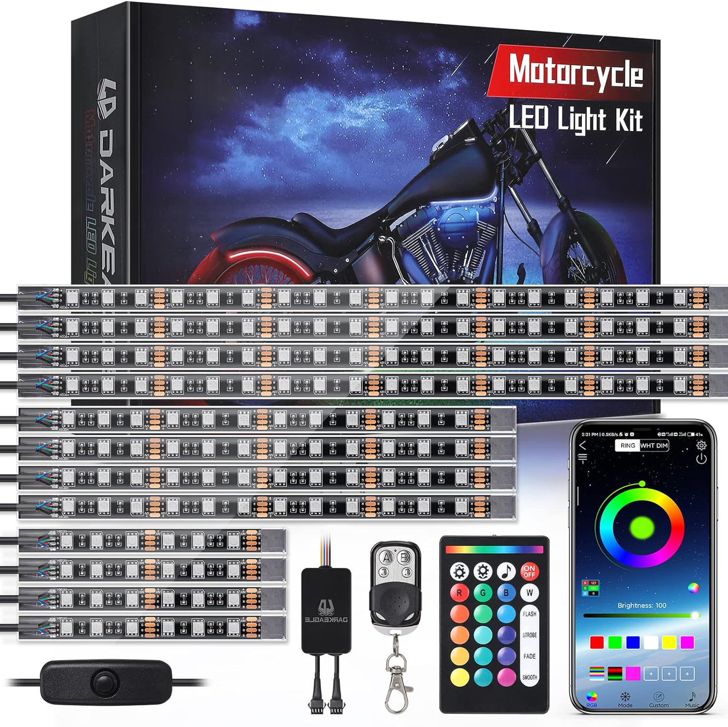 12pcs Motorcycle LED Light Kit