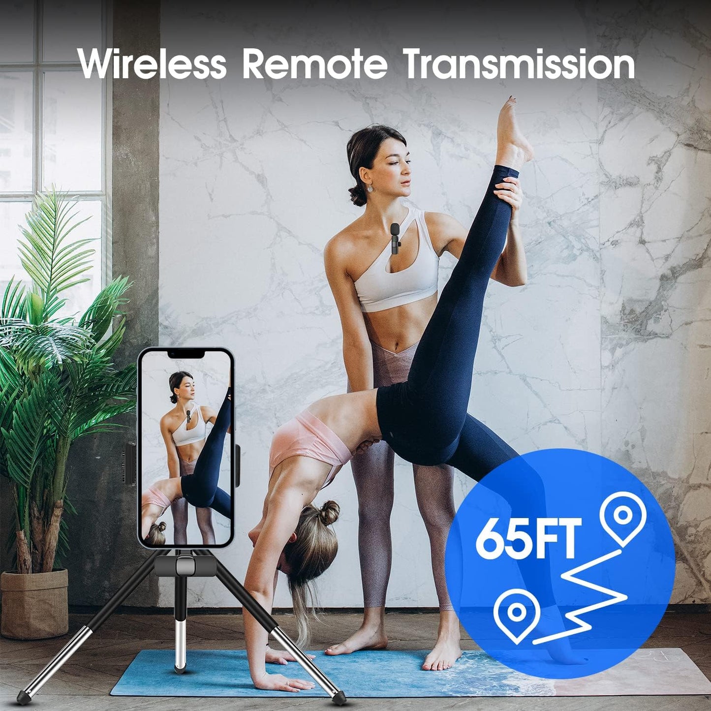 2 Pack Wireless Microphone for iPhone iPad