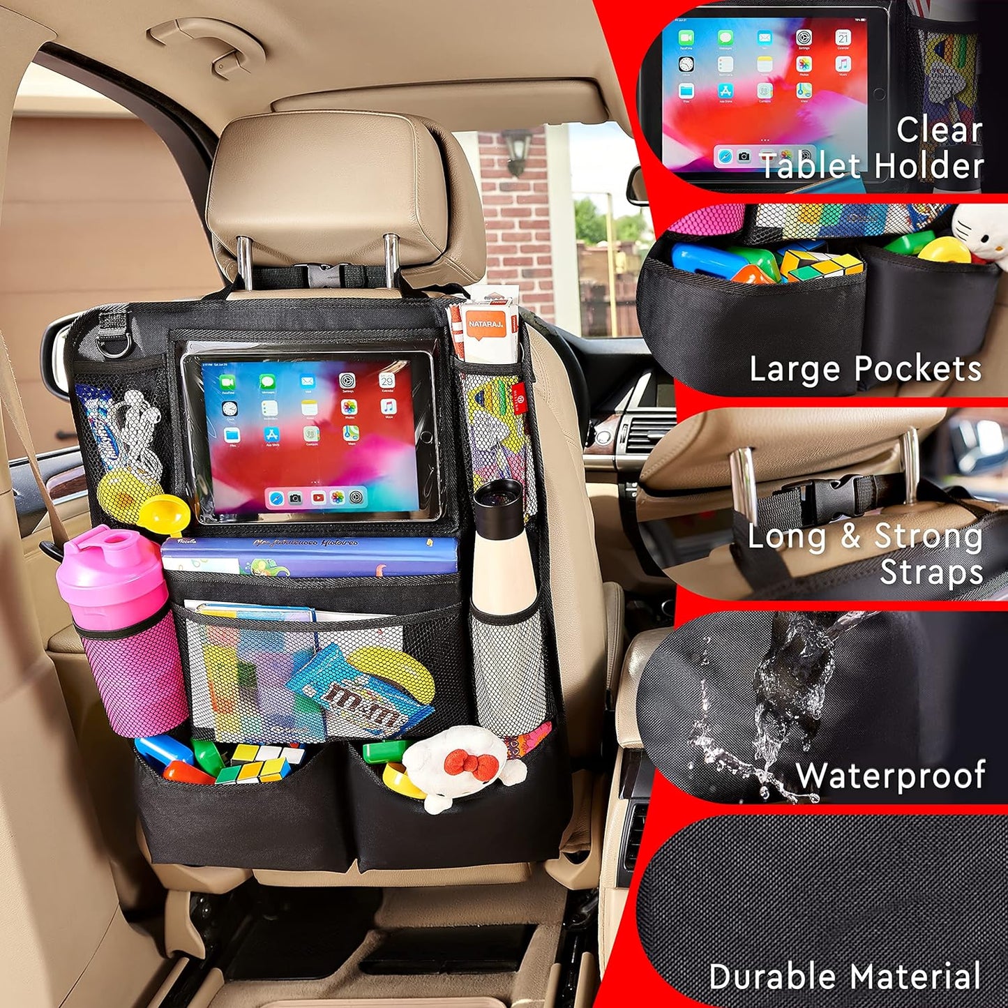2-Pack Car Backseat Organizer