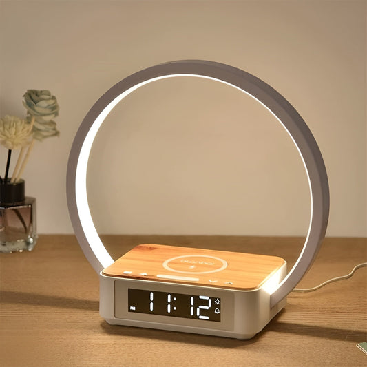 3-in-1 Table Lamp Wireless Charging Alarm Clock