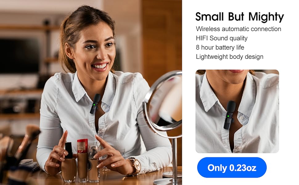 2 Pack Wireless Microphone for iPhone iPad