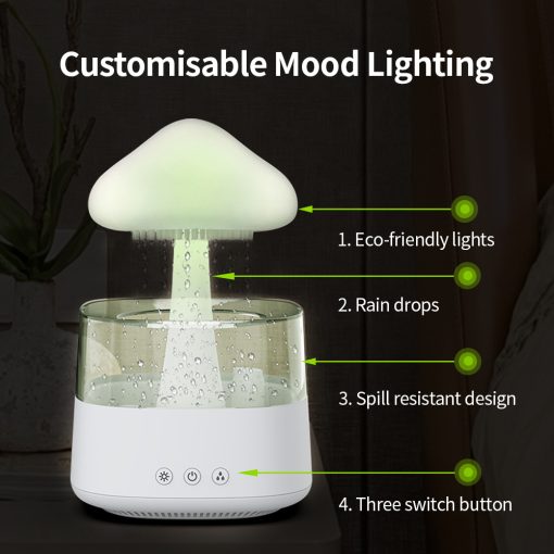 2-in-1 Desk Light Humidifier Rain Cloud Diffuser