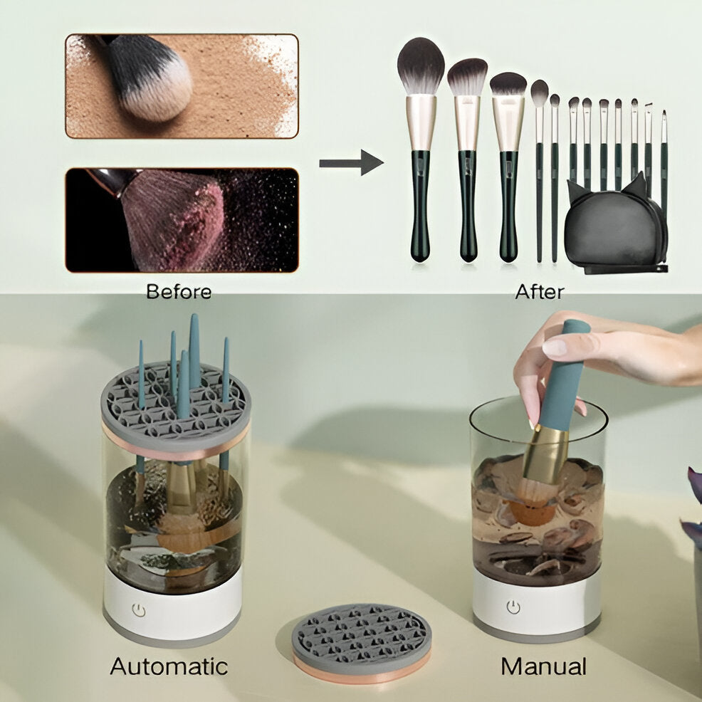 3-in-1 Cosmetic Brush Cleaner Machine
