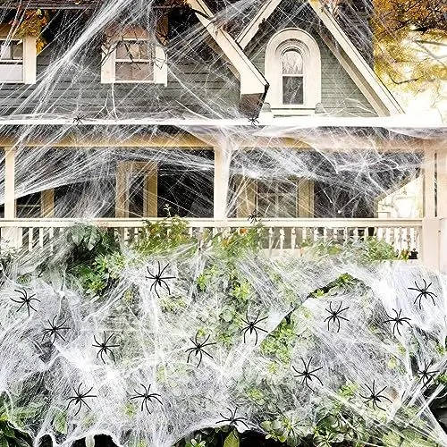 200 Sqft Spider Webs Halloween Door Decorations