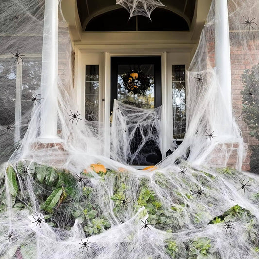200 Sqft Spider Webs Halloween Door Decorations