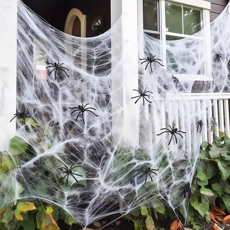 200 Sqft Spider Webs Halloween Door Decorations