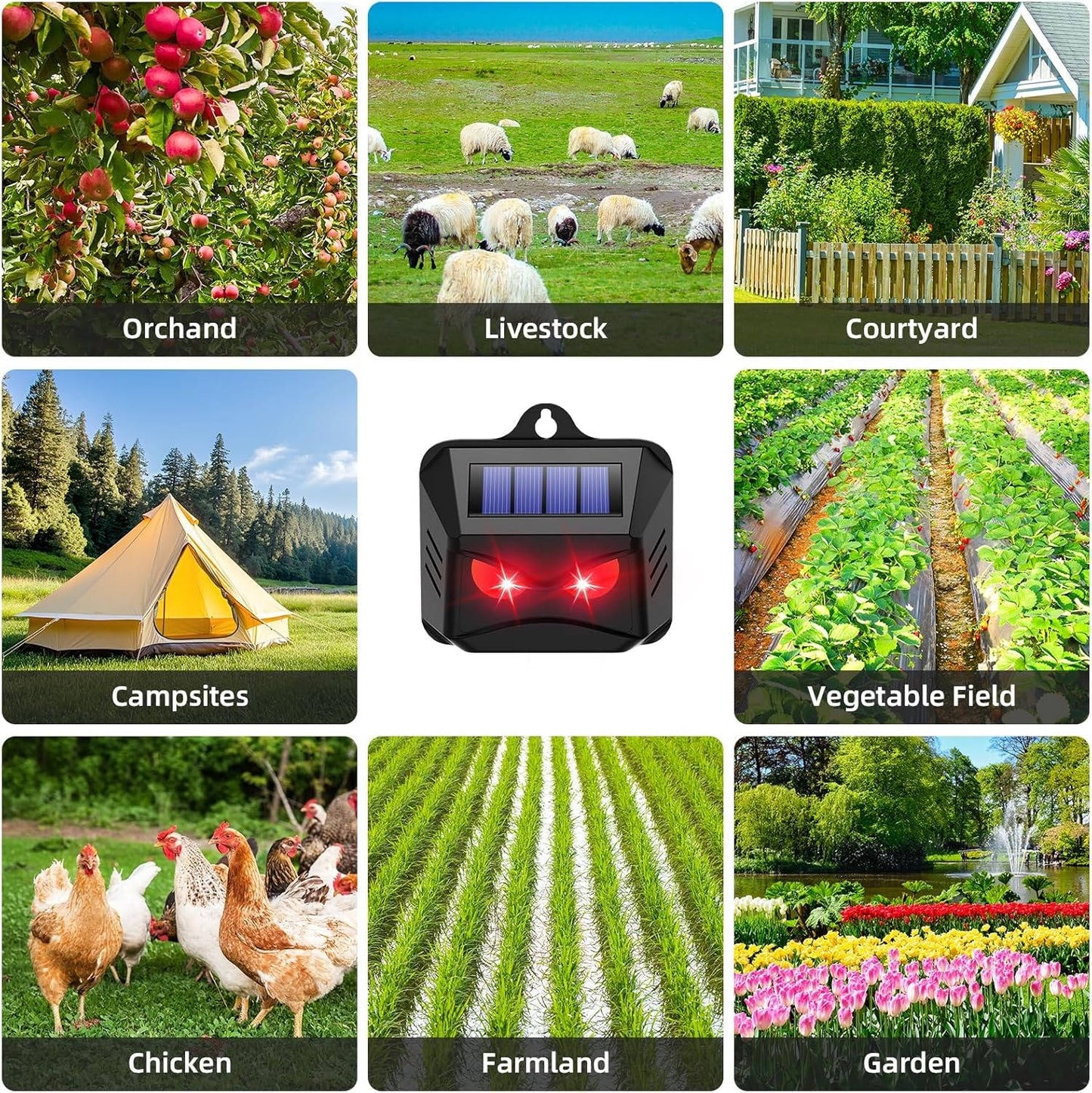 Solar Powered Ultrasonic Animal Repellent