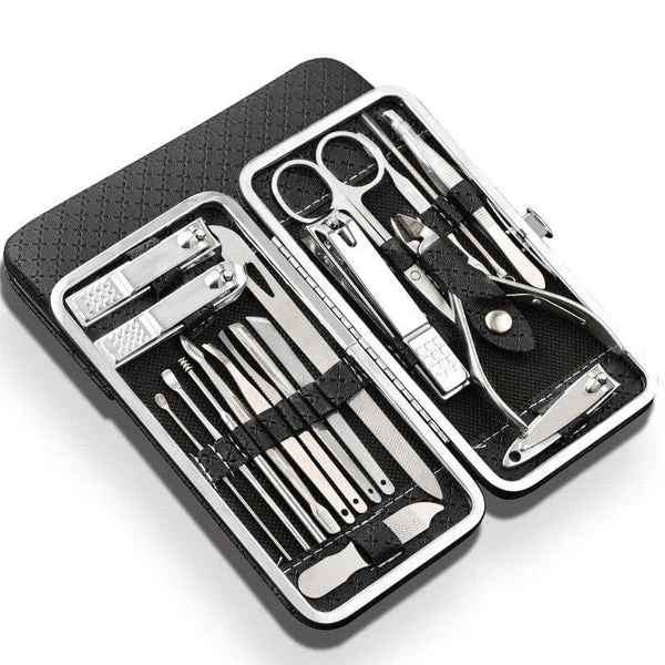 19-in-1 Stainless Steel Manicure Nail Kit