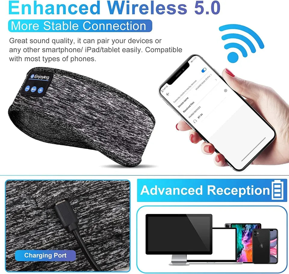 2-in-1 Wireless Sleeping Headphones Sports Headband
