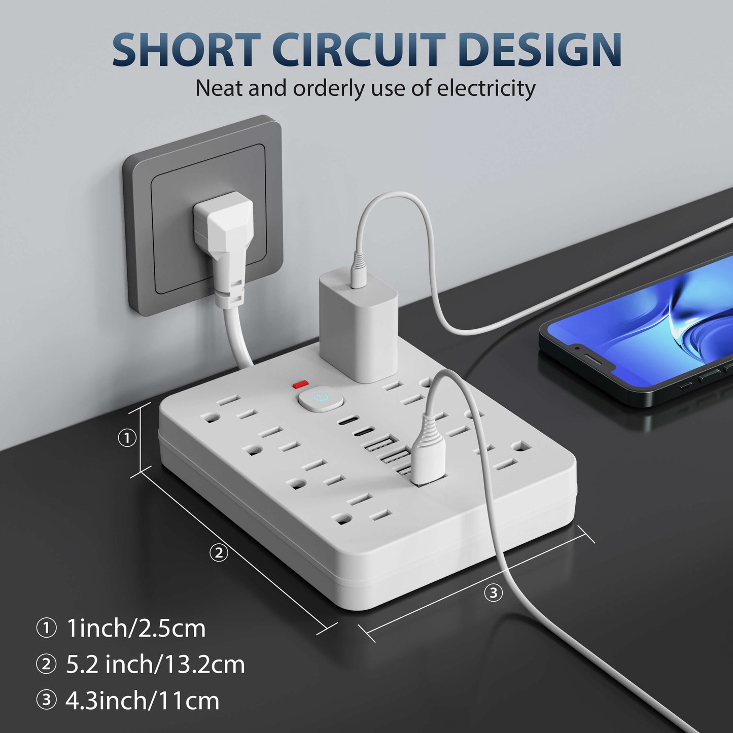 14-in-1 Power Strip With Surge Protection